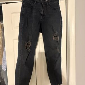 Distressed Black Jeans